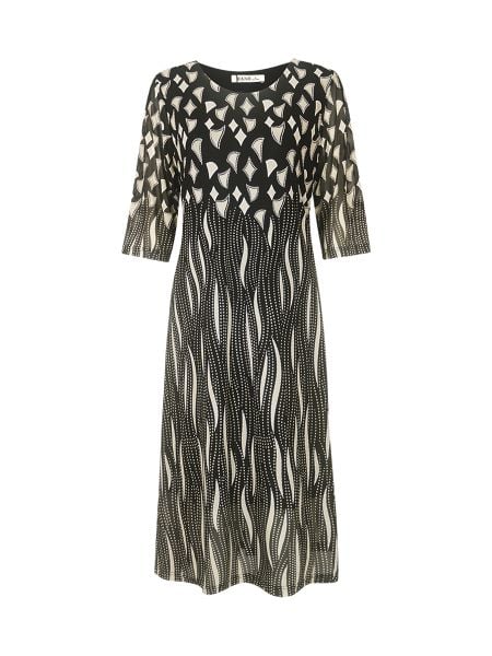  Hạnh Đầm thun suông cổ tròn in họa tiết , tay ngắn 3629/5.163 