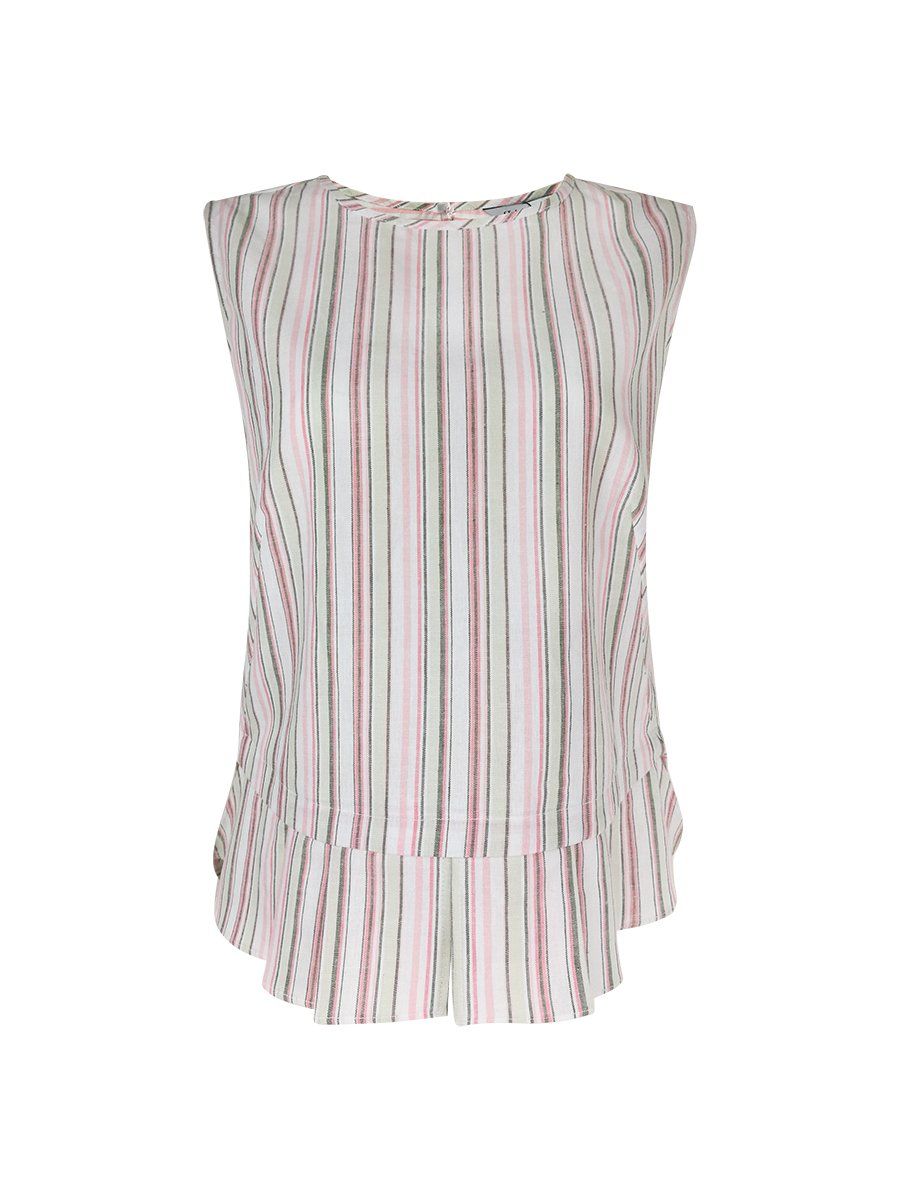  Áo cổ tròn, tà cách điệu, sát nách 406/4.245 