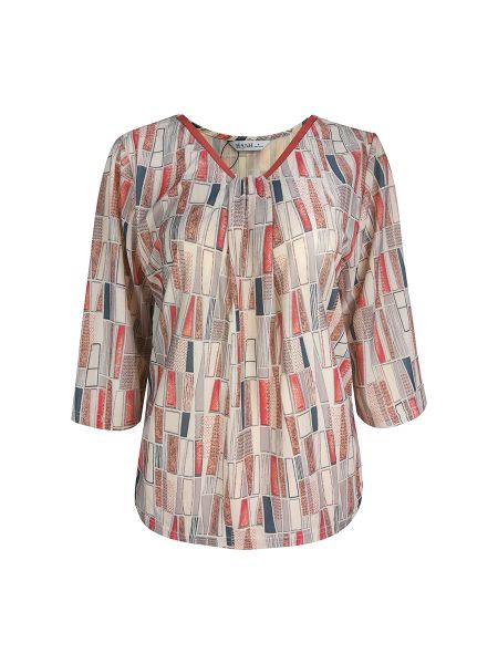  Áo thun Hạnh cổ V cách điệu, tay lửng 