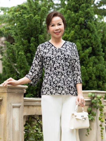  Áo thun lưới Hạnh cổ V cách điệu, tay lửng 4421/4.505 