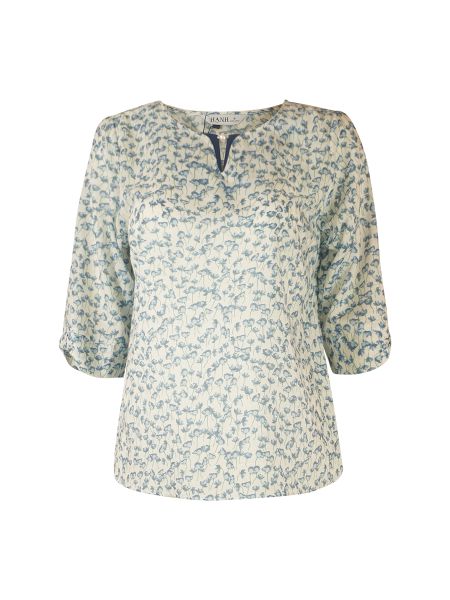  Hạnh áo cổ xẻ V viền kết hạt, vạt trước bo tròn, tay ngắn cách điệu 4428/5.156 