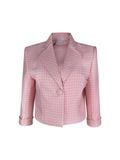  Áo vest 1 nút  Hạnh kẻ caro, tay lửng 