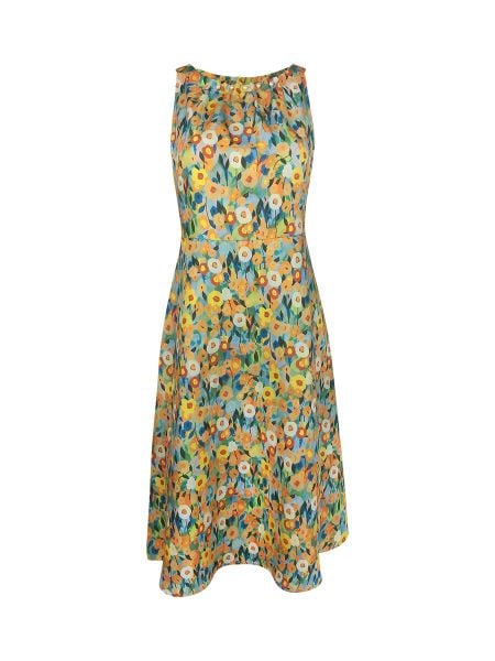  Đầm sát nách cổ tròn đính hạt châu 4601/4.187 