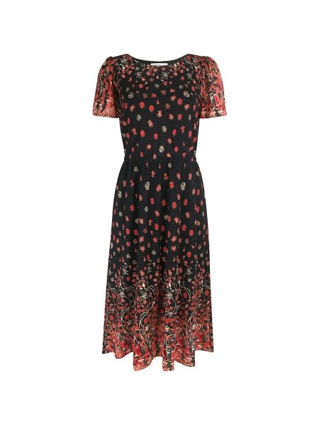  Đầm thun Hạnh họa tiết,tay ngắn 4619/4.412 