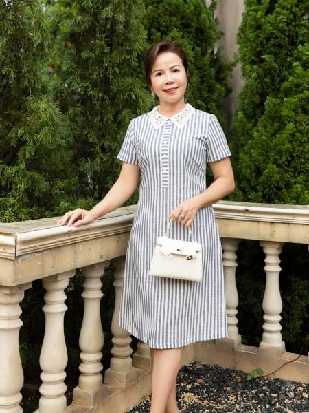  Đầm suông Hạnh cổ ren họa tiết xinh xắn, nữ tính 4625/4.402 