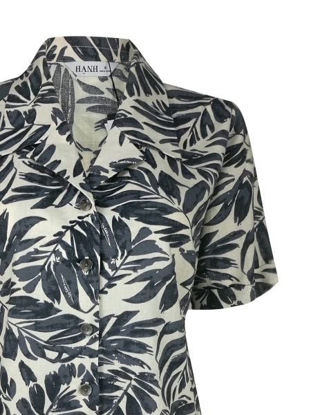  Hạnh Áo sơ mi in họa tiết tay ngắn 5402/5.91 