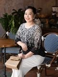  Áo thun Hạnh cổ tròn họa tiết hoa, tay lửng 