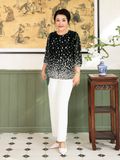  Áo thun Hạnh cổ tròn, tay bo lửng 