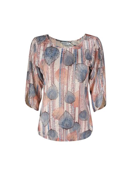  Hạnh Áo thun cổ tròn,họa tiết lá nhũ,  tay lửng 8458/4.629 