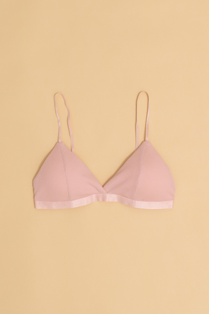 Bralette thun cotton Gân Hồng