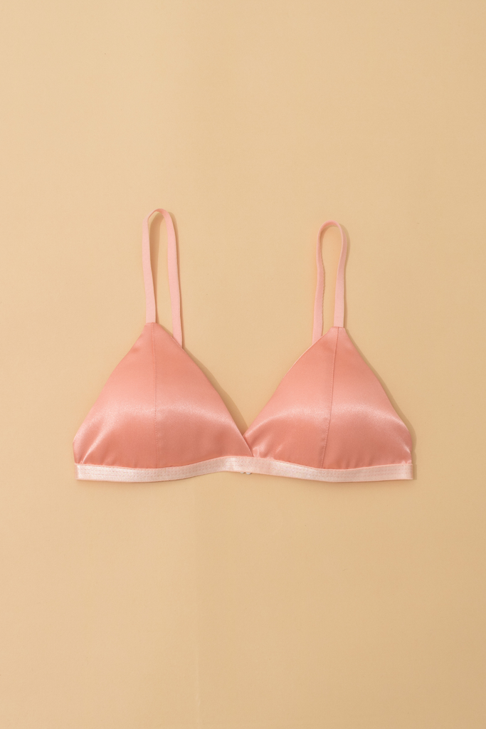 Bralette lụa Hồng Cam V1