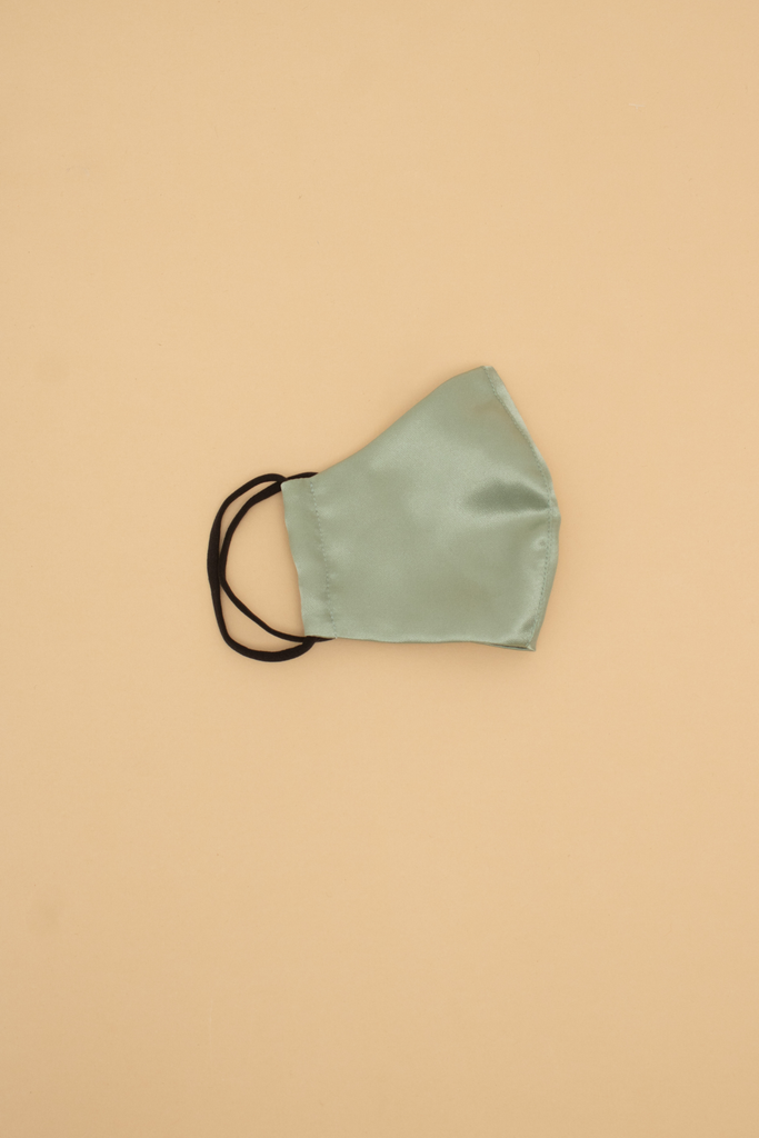 Khẩu Trang Lụa Xanh Mint