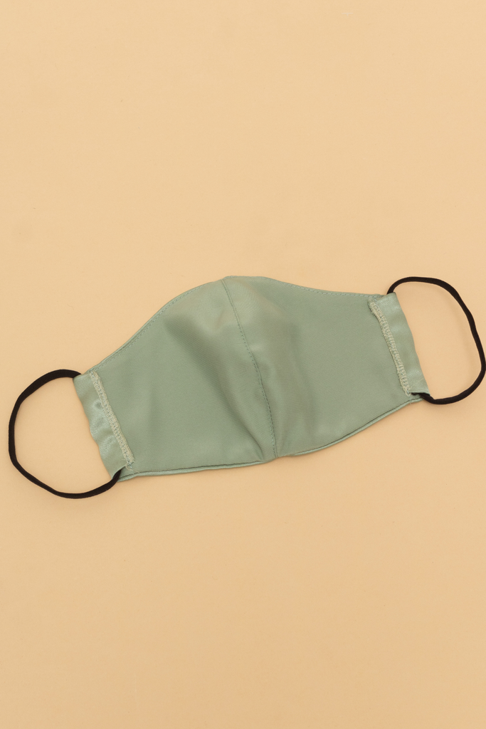 Khẩu Trang Lụa Xanh Mint