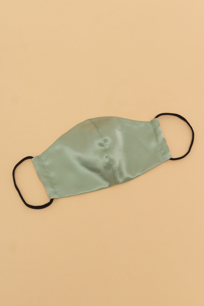 Khẩu Trang Lụa Xanh Mint