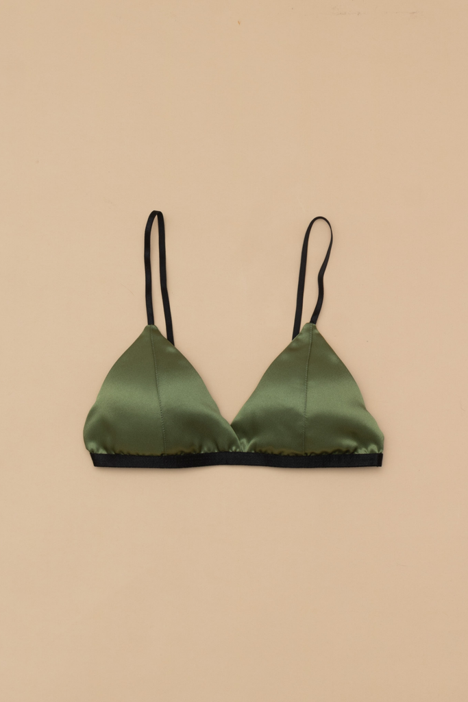 Bralette lụa Xanh Rêu V1.1