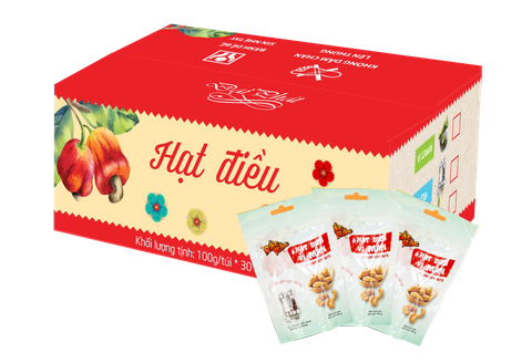  Hạt điều vị mặn thùng 30 gói 