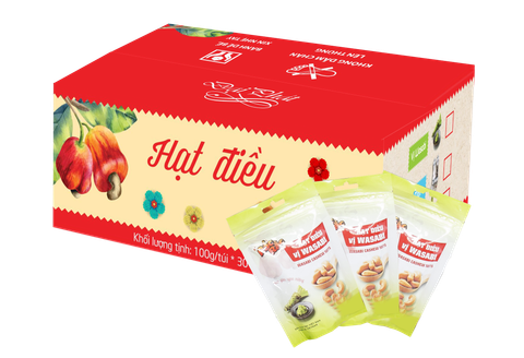  Hạt điều vị wasabi thùng 30 gói 