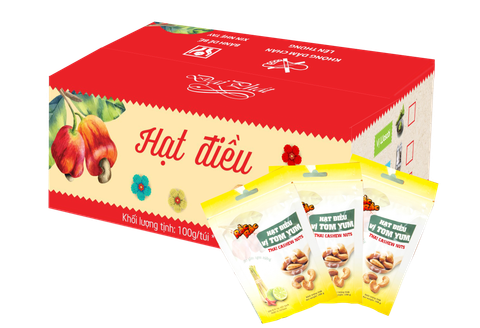  Hạt điều vị tomyum thùng 30 gói 