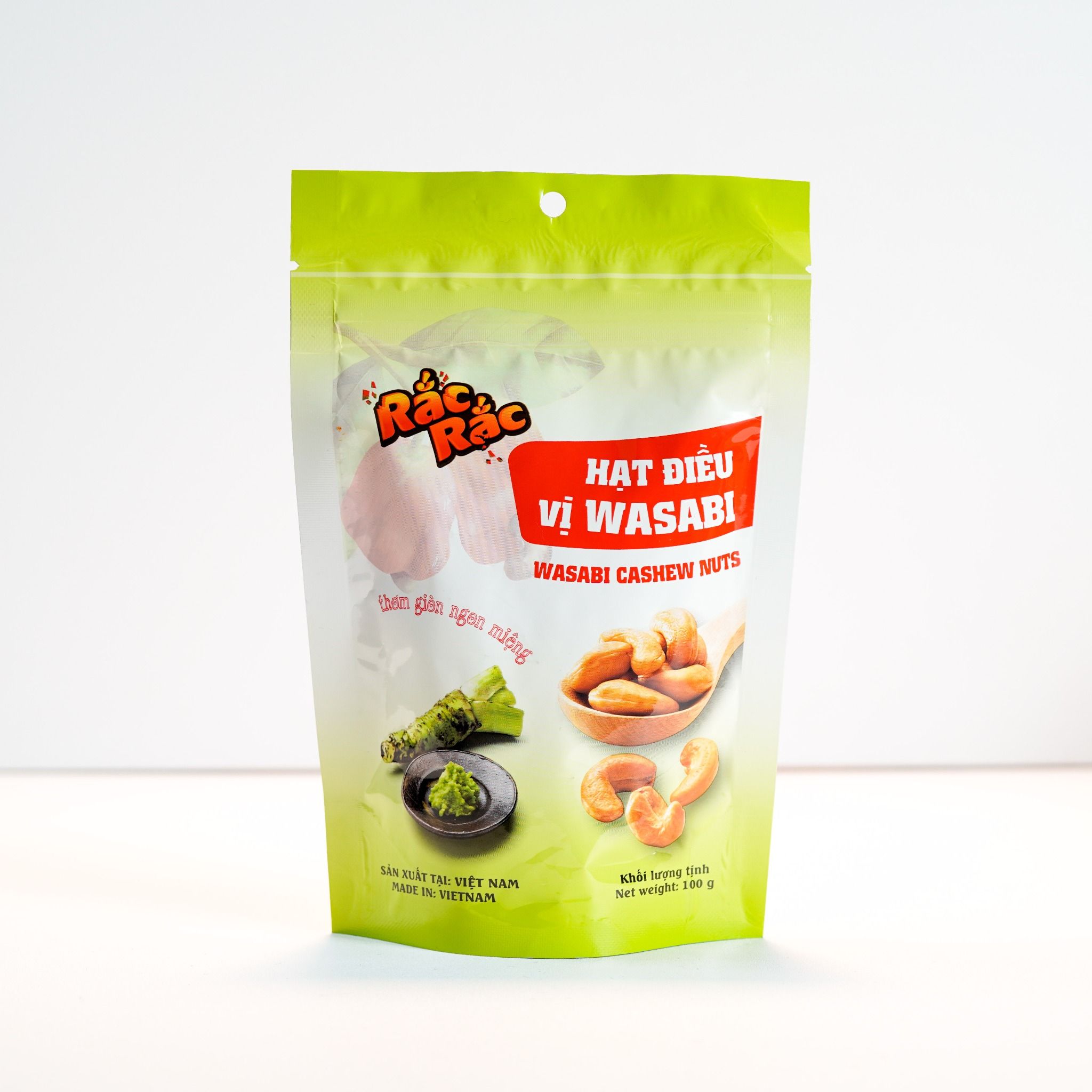  Hạt điều gói 100g vị wasabi 