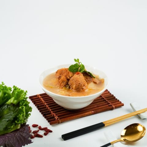  Súp nấm hầu thủ dầu mè 