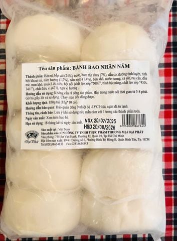  Bánh bao nhân nấm 