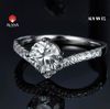 NHẪN NỮ KIM MOISSANITE ROUND CUT 7.2 , AU 750