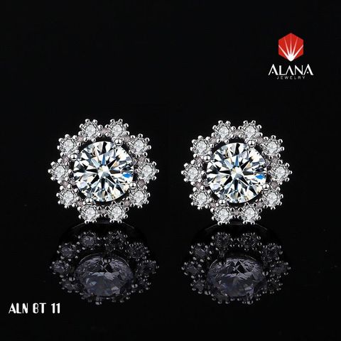  BÔNG TAI NỮ KIM CƯƠNG MOISSANITE , VÀNG TRẮNG 18K , CHỦ 5.4 