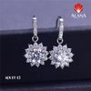 BÔNG TAI NỮ VÀNG TRẮNG 14K , KIM CƯƠNG MOISSANITE VIÊN CHỦ 6.3