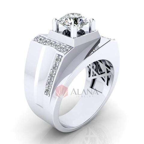  Nhẫn nam kim cương Moissanite NBA214 