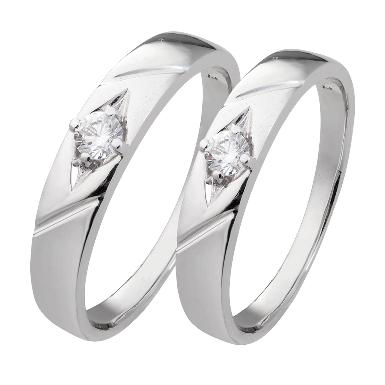 Nhẫn cưới kim cương Moissanite NC103