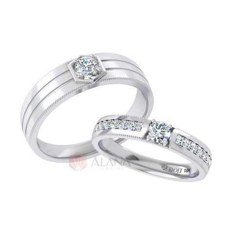  Nhẫn cưới kim cương Moissanite NC104 