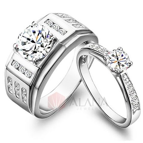  Nhẫn cưới kim cương Moissanite NC107 