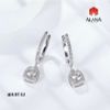 BÔNG TAI NỮ ĐƠN GIẢN THANH LỊCH , VÀNG TRẮNG 18K , ĐÁ CHỦ KIM CƯƠNG MOISSANITE 5.4