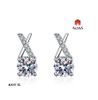 BÔNG TAI NỮ TINH TẾ SẮC SẢO , KIM CƯƠNG MOISSANITE , VÀNG TRẮNG 18K , VIÊN CHỦ 6.3