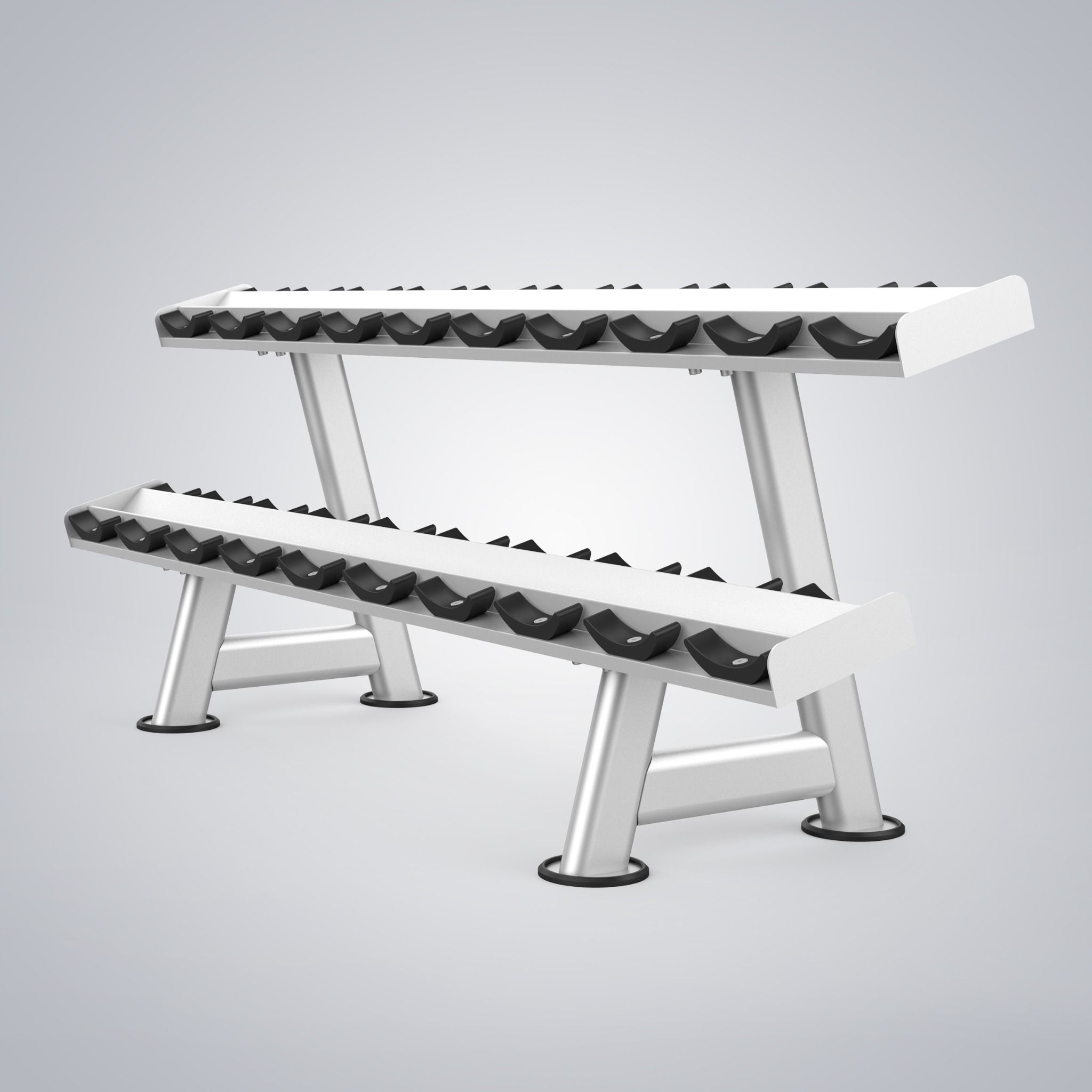 2-Tier 10 Pair Dumbbell Rack U2077