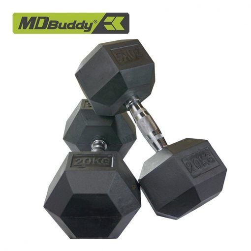 Bộ tạ bọc cao su Rubber cao cấp MDBuddy MD2102