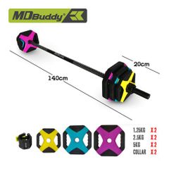 Bộ tạ đòn size nhỏ bọc TPU MDBuddy MD3021