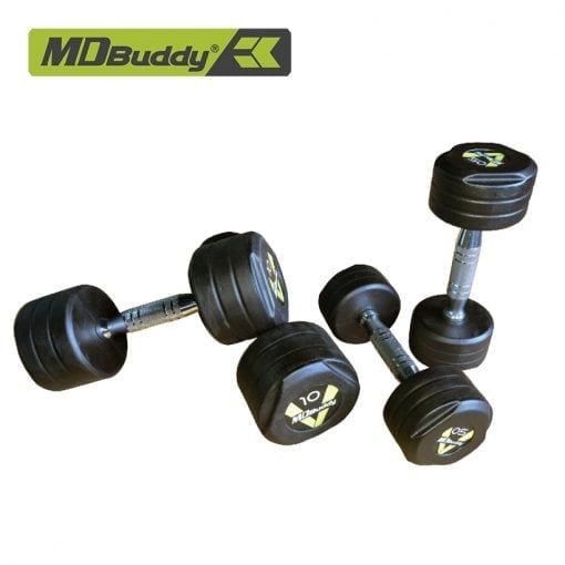 Bộ tạ tay bọc cao su 2,5kg-25kg MDBuddy MD2124