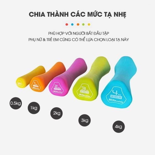 Tạ tay đơn tập thể hình chính hãng MDBuddy MD2021