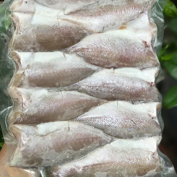 Túi cá đù một nắng nguyên con hút chân không bảo quản đông