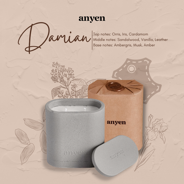  Damian - Nến thơm (scent of Santal 33 / hương Đàn Hương) 