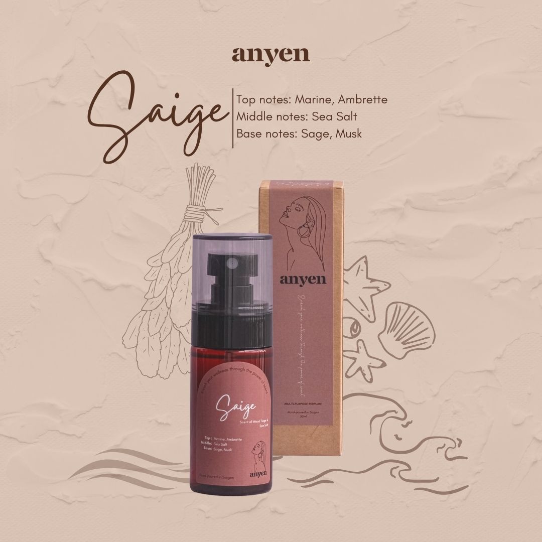  Saige - Nước hoa đa năng (scent of Wood Sage & Sea Salt / hương Xô Thơm & Muối Biển) 