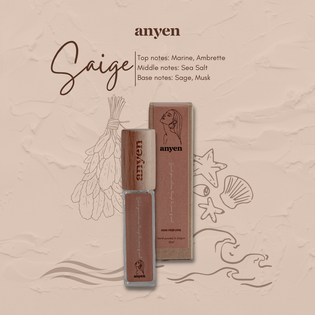  Saige - Nước hoa mini (scent of Wood Sage & Sea Salt / hương Xô Thơm & Muối Biển) 