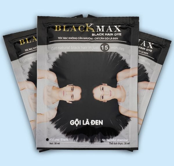  DẦU GỘI LÀ ĐEN BLACK MAX - HỘP 3 GÓI 