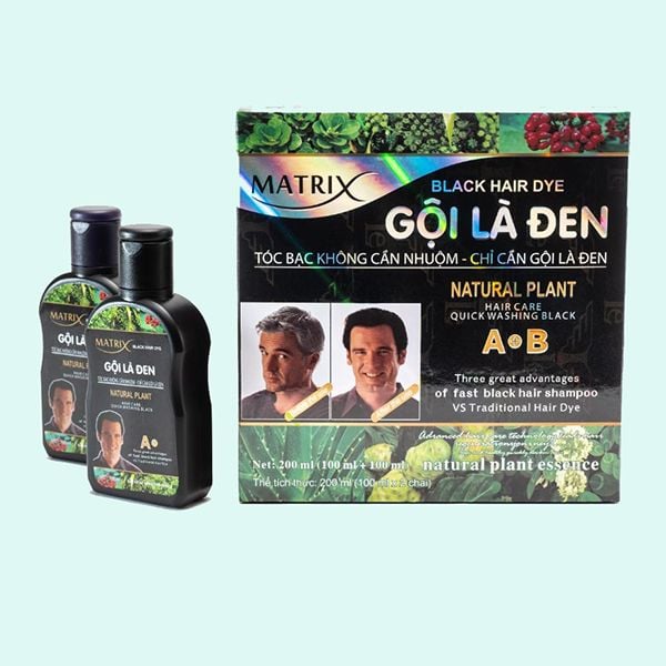  DẦU GỘI LÀ ĐEN TÓC MATRIX - HỘP 2 CHAI 