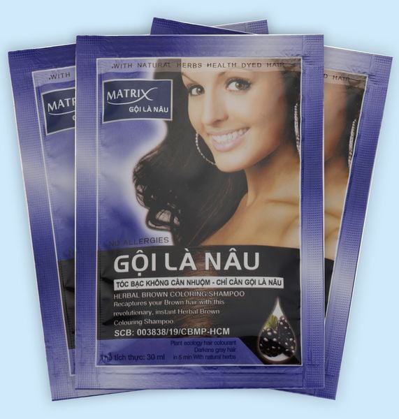  DẦU GỘI LÀ NÂU TÓC MATRIX - HỘP 3 GÓI 