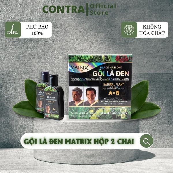  Dầu gội Phủ bạc Matrix Đen 2 chai 100ml 