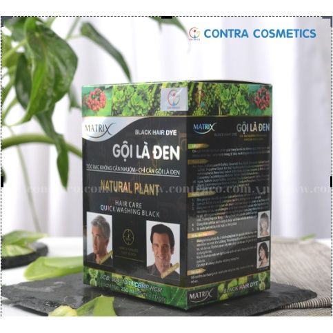 Dầu gội phủ bạc gội là đen tóc cấp tốc Matrix gói 25ml - Contra Cosmetics 
