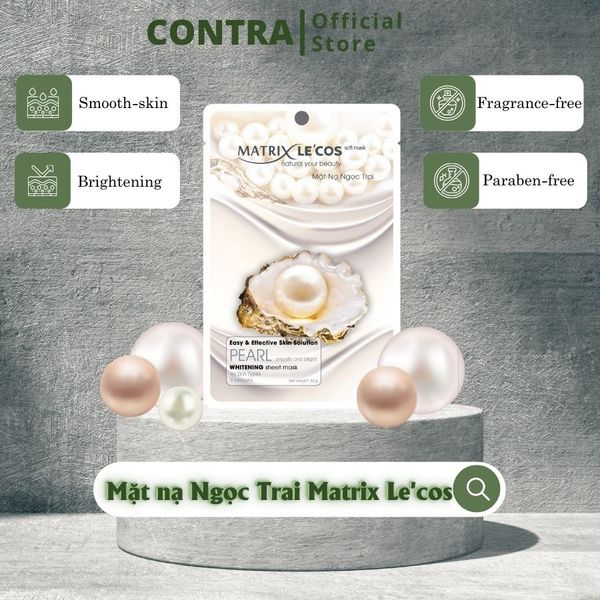  Mặt nạ Ngoc Trai Matrix Lecos - Hộp 20 gói 