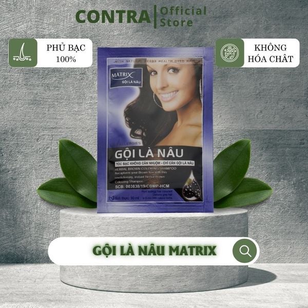  Dầu gội Phủ bạc Matrix Gội Là Nâu - Hộp 10 gói 